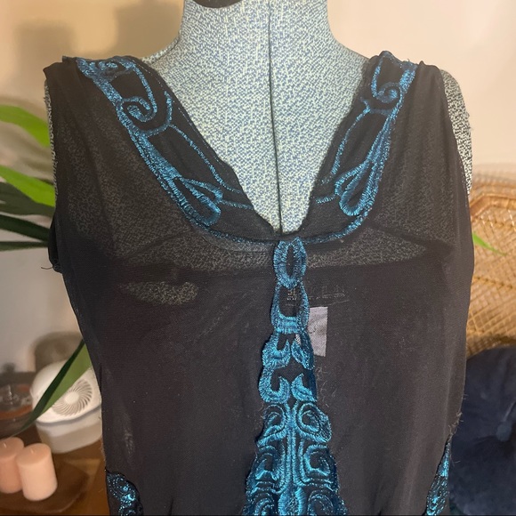 Seduction By Fredrick’s Of Hollywood Blue Black Lace - Picture 3 of 10